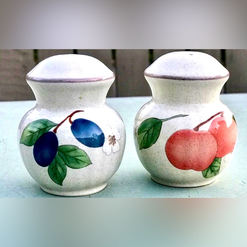 Vintage Discontinued MIKASA Country Classics FRUIT PANORAMA Salt Pepper Shakers